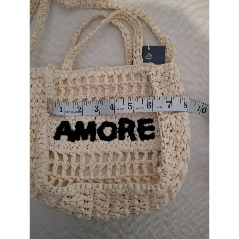 Universal Thread Off-White Crochet Crossbody Bag NWT